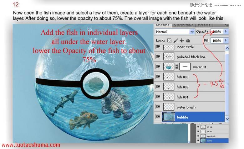 Photoshop合成奇妙景观透明气泡中的海底世界,PS教程,图老师教程网