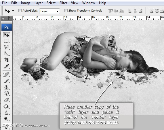 Photoshop合成创意风格的戒烟公益海报,PS教程,图老师教程网