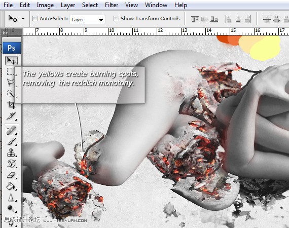 Photoshop合成创意风格的戒烟公益海报,PS教程,图老师教程网