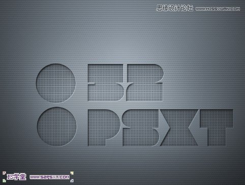 Photoshop CS6制作霸气的网格凹陷字效,PS教程,图老师教程网