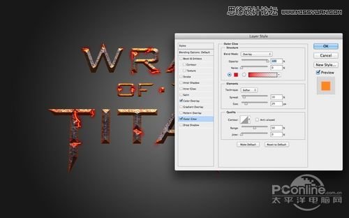 Photoshop制作诸神之怒海报艺术字教程,PS教程,图老师教程网