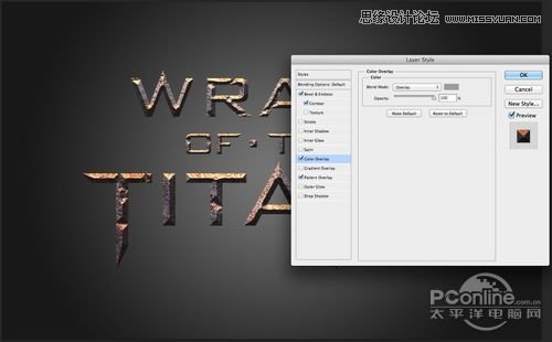 Photoshop制作诸神之怒海报艺术字教程,PS教程,图老师教程网