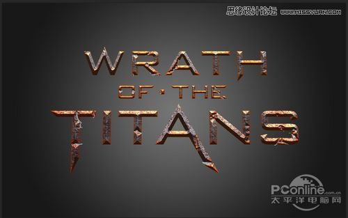 Photoshop制作诸神之怒海报艺术字教程,PS教程,图老师教程网