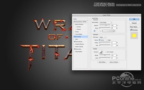Photoshop制作诸神之怒海报艺术字教程,PS教程,图老师教程网