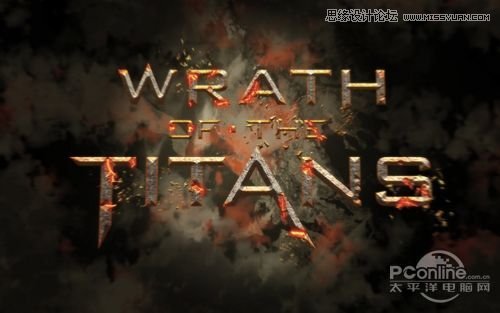 Photoshop制作诸神之怒海报艺术字教程,PS教程,图老师教程网