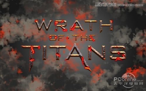 Photoshop制作诸神之怒海报艺术字教程,PS教程,图老师教程网