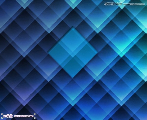 photoshop制作炫彩效果的菱形格子背景 - 转载