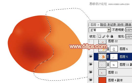 Photoshop制作漂亮逼真的红梨教程,PS教程,图老师教程网