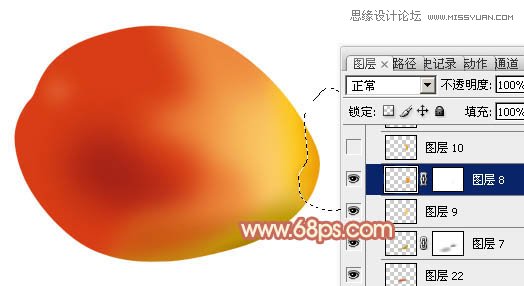 Photoshop制作漂亮逼真的红梨教程,PS教程,图老师教程网