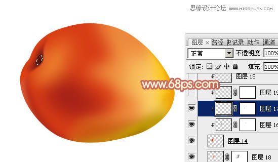 Photoshop制作漂亮逼真的红梨教程,PS教程,图老师教程网