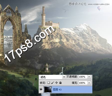 Photoshop合成山顶上巍峨城堡教程,PS教程,图老师教程网
