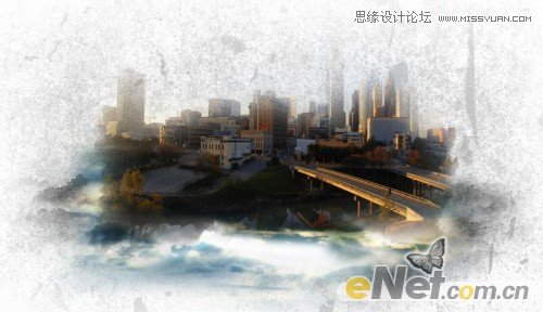Photoshop设计水彩风格的城市图片效果,PS教程,图老师教程网