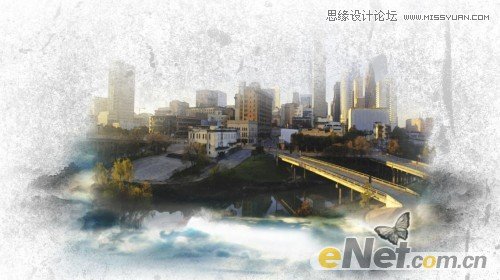 Photoshop设计水彩风格的城市图片效果,PS教程,图老师教程网