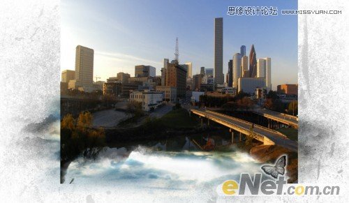 Photoshop设计水彩风格的城市图片效果,PS教程,图老师教程网