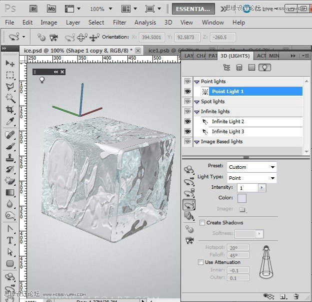 Photoshop使用3D功能制作逼真的冰冻樱桃效果,PS教程,图老师教程网