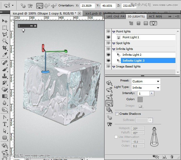 Photoshop使用3D功能制作逼真的冰冻樱桃效果,PS教程,图老师教程网