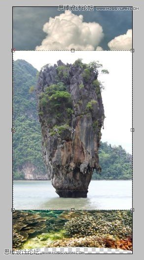 Photoshop创意合成海水中漂流的许愿瓶和海岛,PS教程,图老师教程网