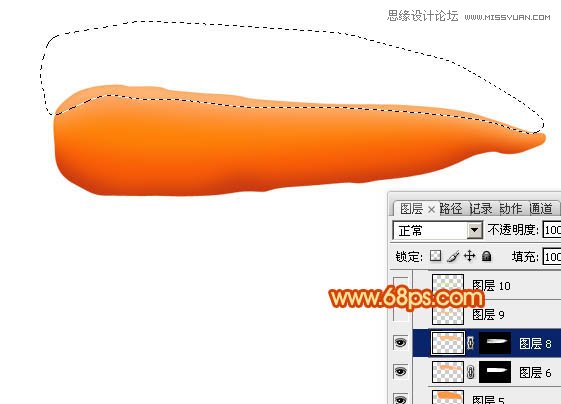 Photoshop绘制逼真的立体胡萝卜教程,PS教程,图老师教程网