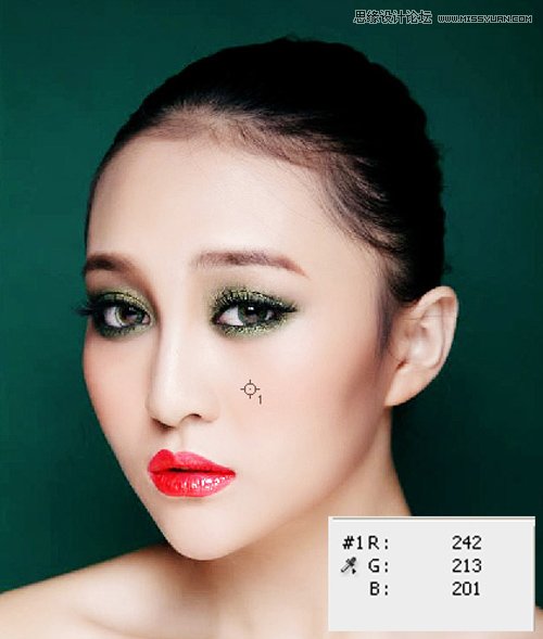 Photoshop利用照片色彩数字信息校正肤色,PS教程,图老师教程网