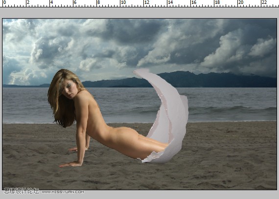 Photoshop合成冲蛋壳中孵出的美女教程,PS教程,图老师教程网