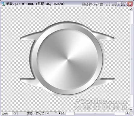 Photoshop绘制闪亮质感金钻手表教程,PS教程,图老师教程网