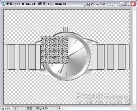 Photoshop绘制闪亮质感金钻手表教程,PS教程,图老师教程网