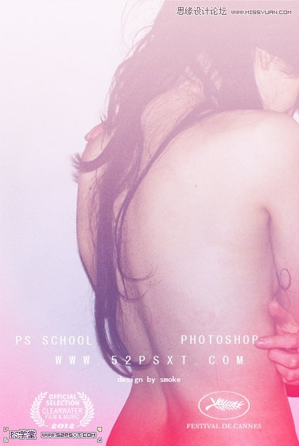 Photoshop简单制作淡红色人体艺术海报,PS教程,图老师教程网