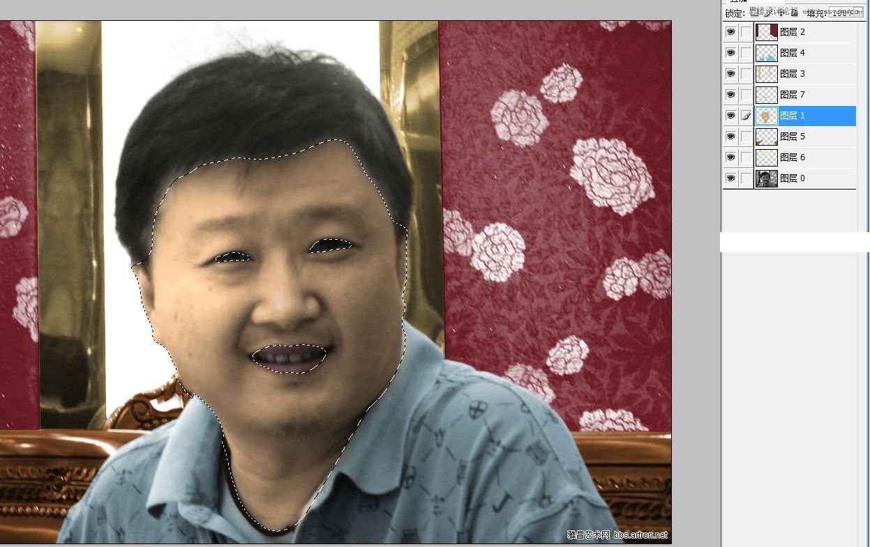 Photoshop给黑白男人照片上色教程,PS教程,图老师教程网