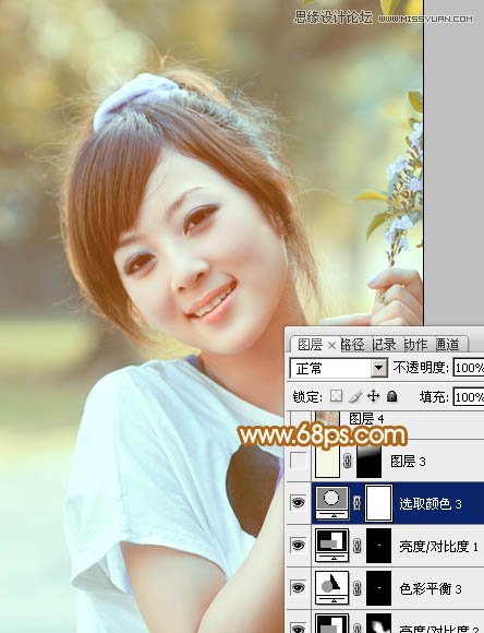 Photoshop调出可爱甜美女孩日系朦胧效果,PS教程,图老师教程网