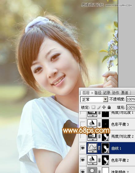 Photoshop调出可爱甜美女孩日系朦胧效果,PS教程,图老师教程网