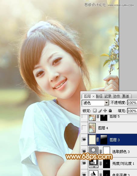 Photoshop调出可爱甜美女孩日系朦胧效果,PS教程,图老师教程网