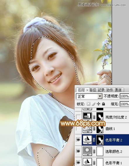 Photoshop调出可爱甜美女孩日系朦胧效果,PS教程,图老师教程网