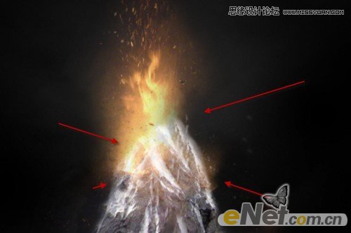 Photoshop制作火山爆发效果的字体教程,PS教程,图老师教程网