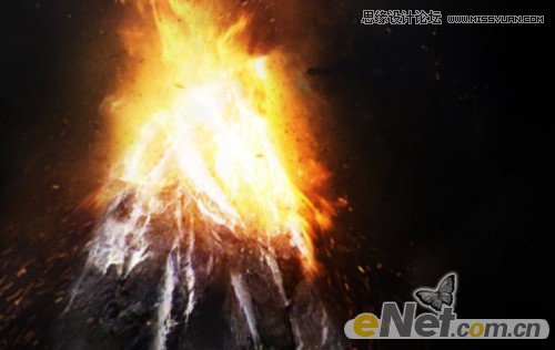 Photoshop制作火山爆发效果的字体教程,PS教程,图老师教程网