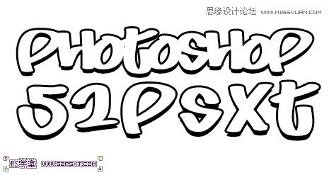 Photoshop简单方法制作涂鸦海报字体教程,PS教程,图老师教程网