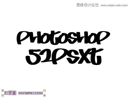 Photoshop简单方法制作涂鸦海报字体教程,PS教程,图老师教程网