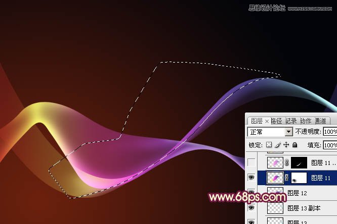 Photoshop制作炫彩梦幻的紫色光束效果,PS教程,图老师教程网