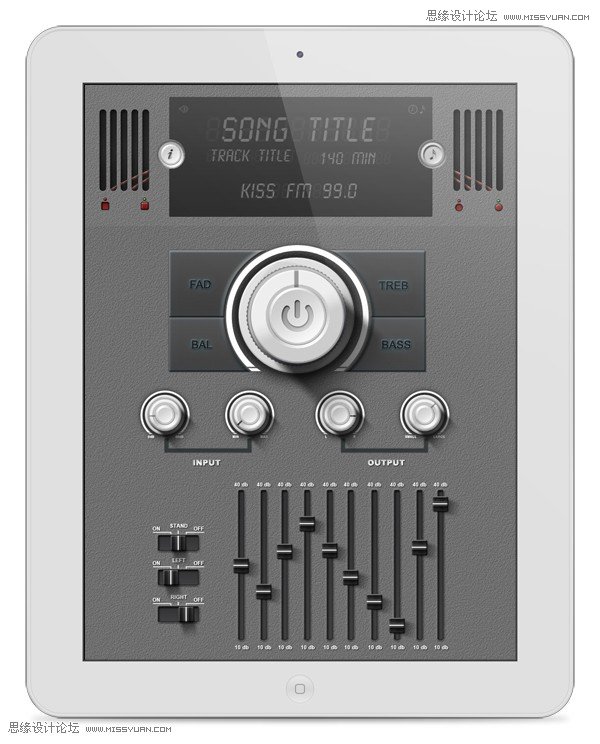 Photoshop设计金属质感的播放器界面教程,PS教程,图老师教程网