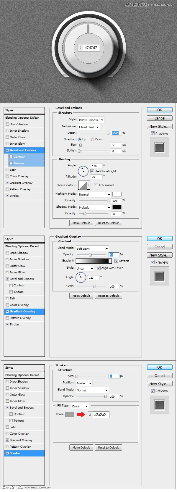 Photoshop设计金属质感的播放器界面教程,PS教程,图老师教程网