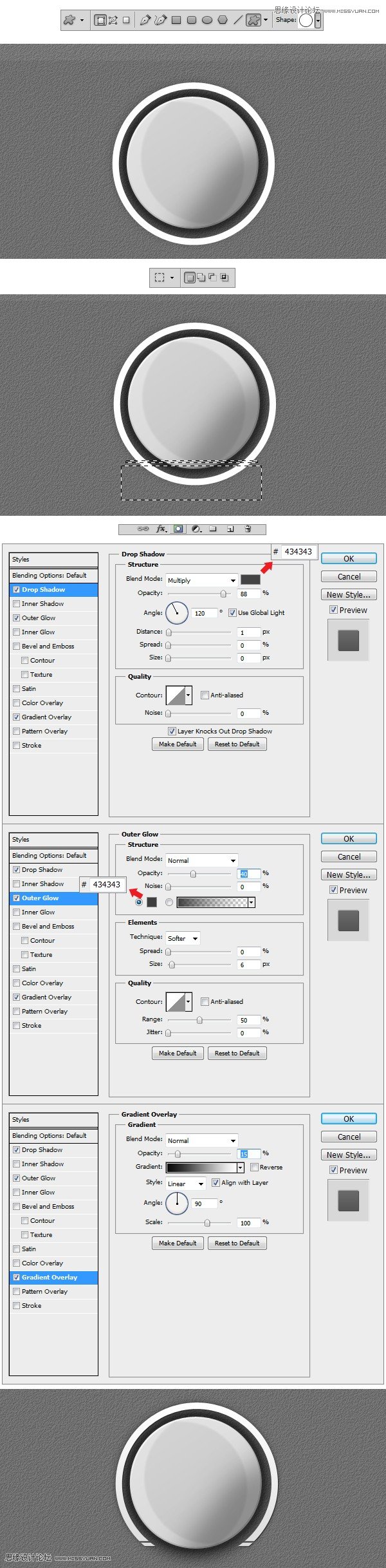 Photoshop设计金属质感的播放器界面教程,PS教程,图老师教程网