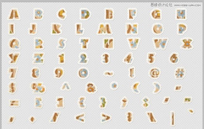 Photoshop制作颓废剪贴风格的缝线字教程,PS教程,图老师教程网