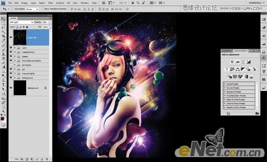 Photoshop创意合成宇宙科幻美女机器人教程,PS教程,图老师教程网