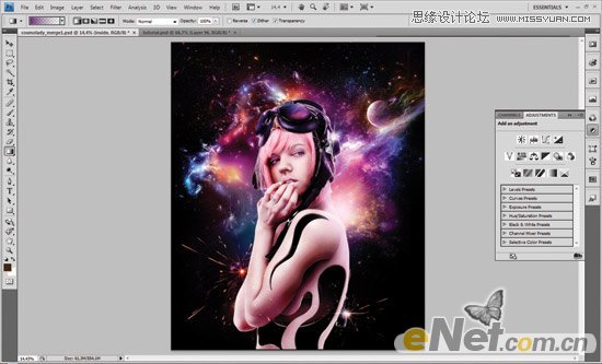 Photoshop创意合成宇宙科幻美女机器人教程,PS教程,图老师教程网