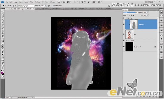 Photoshop创意合成宇宙科幻美女机器人教程,PS教程,图老师教程网