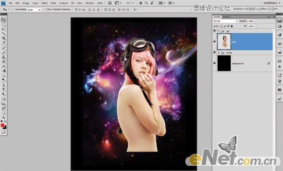 Photoshop创意合成宇宙科幻美女机器人教程,PS教程,图老师教程网