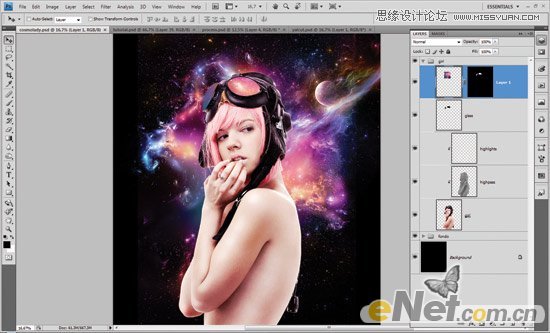 Photoshop创意合成宇宙科幻美女机器人教程,PS教程,图老师教程网