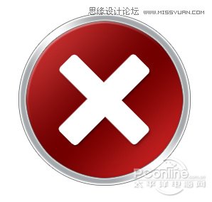 Photoshop绘制质感Vista风格错误提示图标,PS教程,图老师教程网