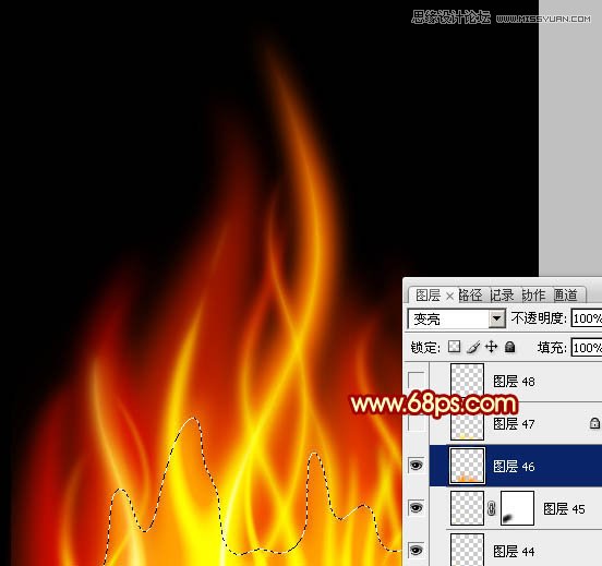 Photoshop绘制燃烧的动感火苗教程,PS教程,图老师教程网