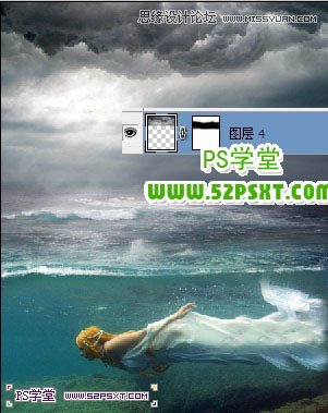 Photoshop合成海边古船下神秘的鱼美人,PS教程,图老师教程网