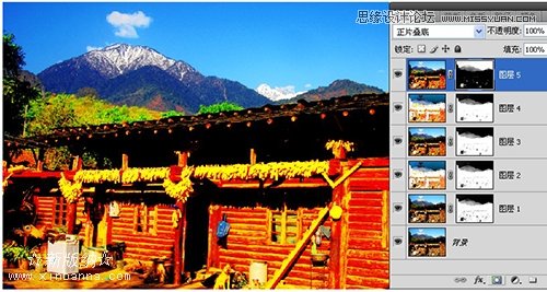 Photoshop巧用叠罗汉给风景照片调色,PS教程,图老师教程网